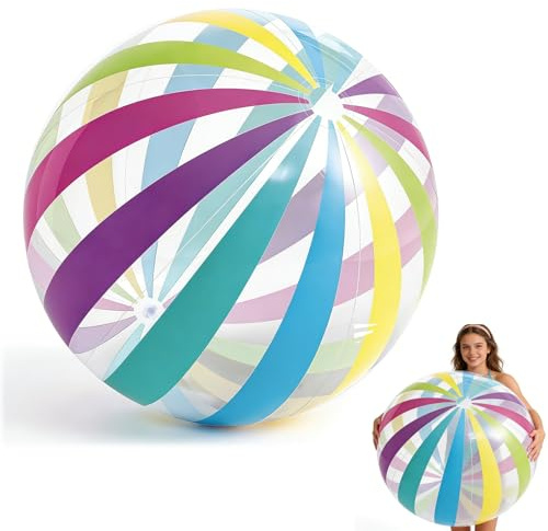 yayafunfun Beach Balls Inflatable for Adult, 71cm Rainbow Beach Ball Barge, PVC Blow Up Balls,Summer Pool Party Toys, Recreation Ball for Summer Pool Water Games Outdoor Game Party Supplies