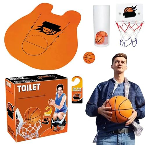 Panier de Basket Salle de Bain - 26,5 Pouces Kit de Jeu Intérieur, Tapis de Panier en Tissu PVC, Carte de Porte et Balles Inclus; Installation Facile | Bureau, Maison, Adultes, SP