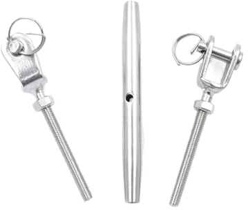 10 pz Vite Corpo Chiuso Marine Rigging Lunghezza Morsetto Tenditore In Acciaio Inox 304 M5-M10 Hardware Mascella Bullone Per Supportos Piantes(M4)