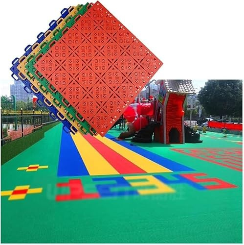 Wasserdichte modulare Kindergarten-Ineinander greifenfliesen-Sportplatz-Plastikspleiß-Sportbodenmatte(Blu)