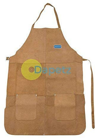 Daptez ® Welders Apron Leather Workshop Apron Full Length DIY Tools