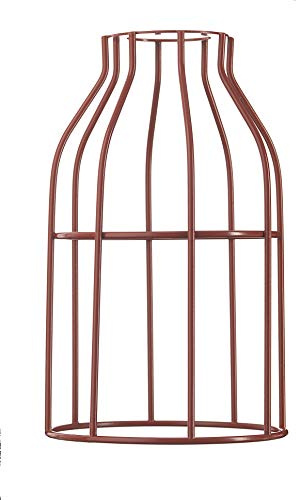 Hoopzi Original Käfig-Lampenschirm für Bala und Hang | Für E27-Fassung, lackierter Stahl, für Pendelleuchte oder kreative Lampe, Farbe: Rot