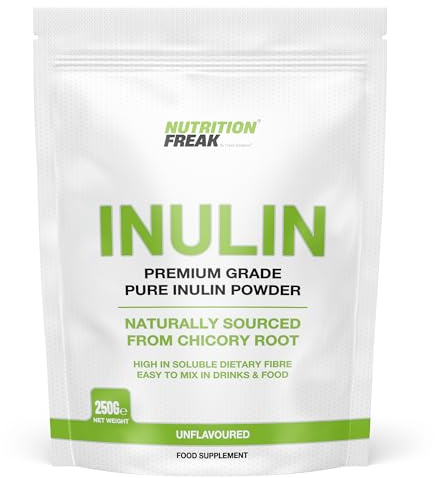 Inulin Powder 250g - High Grade Fibre Powder - Resealable Pouch Scoop Included - Made in The UK