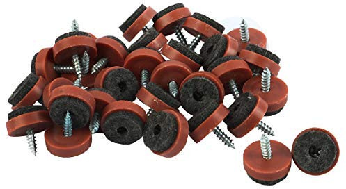 35 x Schrauben, Filzgleiter, Möbel, Nägel, Schrauben, Gleiter, 16 mm, Durchmesser für Tischfüße aus Holz, Schreibtischfüße
