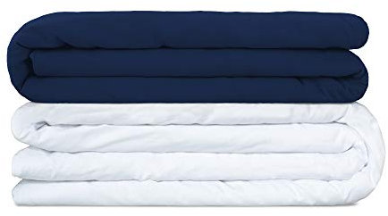 Balance ORIGINAL Therapiedecke Gewichtsdecke, Inkl. Kühlendem Sommerbezug in BLAU - Schwere Decke für Erwachsene/Jugendliche Für besseren Schlaf, Größe: 155x220 cm, 6 kg