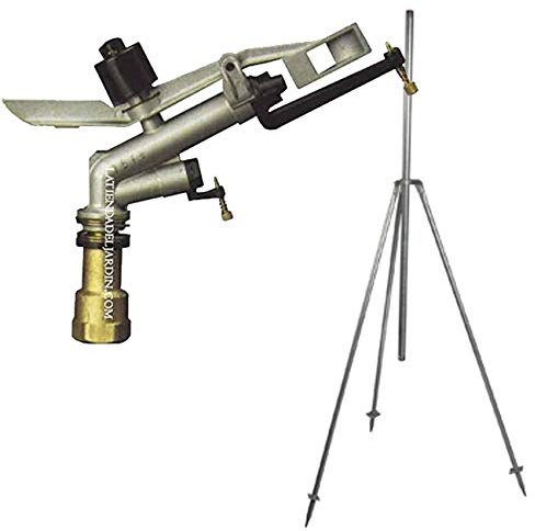 Suinga - Kit ASPERSOR AGRICOLA Ibis 1 Circular 360º 13-23 MTS. Presión 1,5 a 5 Bar. Incluye soporte tripode metal 1.