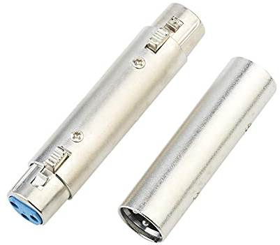 euroharry 1 paio di XLR maschio a XLR maschio e femmina a femmina maschio a maschio femmina a femmina adattatore di estensione a 3 pin per convertitore video microfono audio