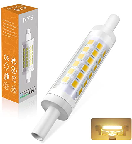r7s LED 78mm Warmweiß 3000K, Dimmbar J78 LED Birne AC 220-240V, Ersatz Für 70W 80W Halogenlampen, 360° Abstrahlwinkel Kein Flackern, 1PCS