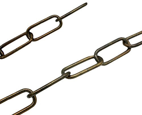 3m Eisenkette Braun ø 3,8mm glatt Kette Ringkette Leuchtenkette brünniert Tragkraft 20 kg