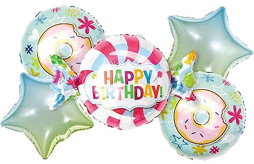 DIWULI Happy Birthday Luftballon Set, Folien-Ballons Deko