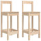 vidaXL 2X Taburetes Altos Asiento Silla Comedor Cocina Sala de Estar Salón Bar Bistró Mueble Interior Decoración Madera Maciza de Pino