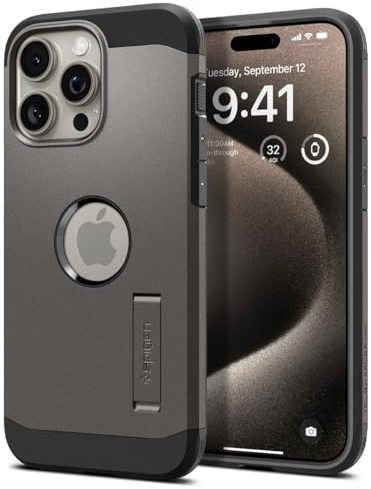 Spigen Tough Armor MagFit Case MagSafe Compatible with iPhone 15 Pro - Gunmetal