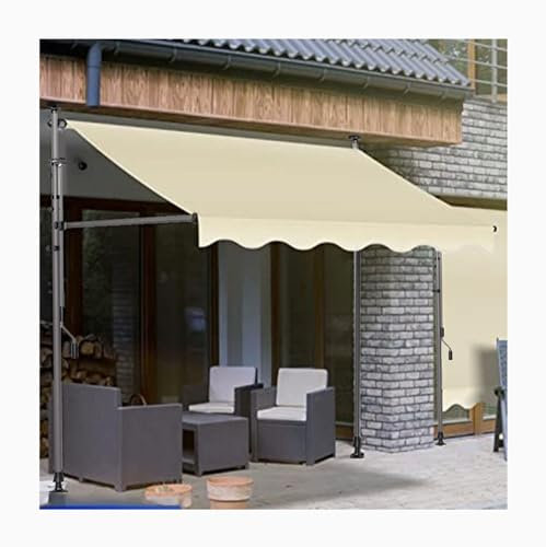 Einrollbare Markise，Markise Gelenkarmmarkise，Terrassenmarkise mit manueller Kurbel, Camping-Markisen, einziehbares Vordach, Sonnenschutz for Deck, Hinterhöfe, Gärten ( Color : D , Size : W350cm(137.79