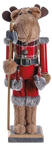 INTRECCI Schiaccianoci di Natale, Altezza 40 cm, Addobbo Natalizio, Grandi Dimensioni, Elegante, Perfetto per Decorare L'Albero e la Casa, Simbolo di Buon Augurio, Regalo Originale. Fantasia: Renna