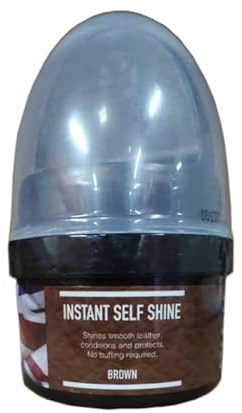 Cherry Blossom Shoe Polish Shines, Nourishes & Protects With Carnauba Wax Available In All Styles Preventing Footwear From Cracking Available In All Traditional Colours (Instant Self Shine Brown 60ml)