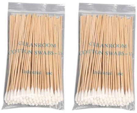 200 Stücke 15 CM Holzgriff Wattestäbchen Einkopf Ohr Nase Reinigung Baby Wattestäbchen Für Ohren