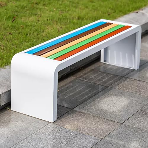 KXJPIZIYB Gartenbank Metall, Terrassenmöbel Möbel for 2–3 Personen, Bequemer Gartenstuhl – for Park, Hof, Veranda, Weg, Hof, Rasendekor, Terrassenmöbel(100cm)