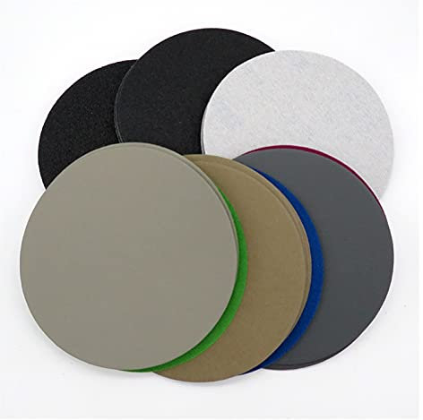 TRENTSNOOK 30 unids 150 mm / 6 pulgada grano 60-1000 hoja de lija secada hoja anillo anillo arenamo flocado redondo papel de lija papel(1000)