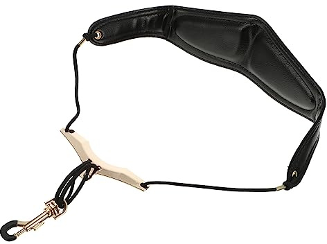 Kreativer Saxophongurt aus Leder, Schwarz, Leicht und Robust | Einfach Anzulegen und Abzunehmen, Saxophon Gurt als Musikzubehör für Alltag Zufällige Farbe Zufälliger Stil