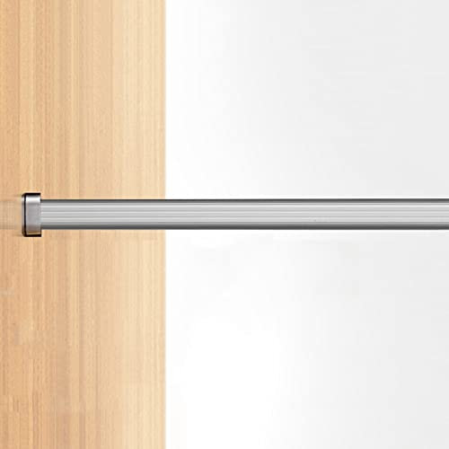 Asta appendiabiti in metallo per armadio armadio nizer palo con flangia tappi terminali oro/nero/bianco/grigio 152,4 cm