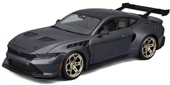 MAISTO Ford Mustang GTD, Special Edition 2025, Metallic Grau - Modellauto 1:18 Originalgetreues Sammlerauto Spielzeugauto mit beweglichen Türen, Kofferraum & Haube, ab 3 Jahren (531468G)