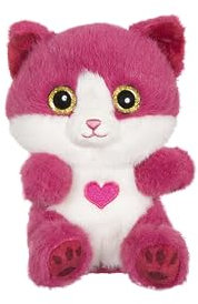 Gipsy Toys – Peluche Chat « CUTYDOOS Love » – 13 CM – Rose Framboise avec CŒUR Brode - Cadeau St Valentin ET FÊTE des MÈRES