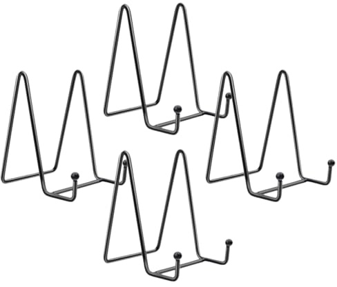 Alipis Lot De 4 Supports Décoratifs Pour Assiettes Cadres Photo Présentoirs Supports Pour Assiettes En Métal Pour La Maison Le Bureau Les Événements