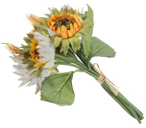 HAWILLOSCH Bouquet Girasoli Simulati per Decorazioni da Te Composizioni Floreali Accessori Fotografici e Bouquet Nuziali e Ufficio