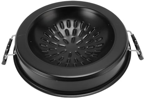 Naroote Grill Hot Pot, Thai BBQ Grill Pan 2 en 1 Même Chauffage pour la Famille de la Famille (30 cm / 11,81 Pouces Noir)