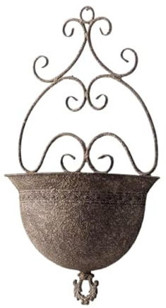 perfk Fioriera da Parete, Vaso per Piante in Ferro, Decorazione per la casa, Vaso da Fiori sospeso, fioriera sospesa a Parete per Cortile, Interno ed, Grande