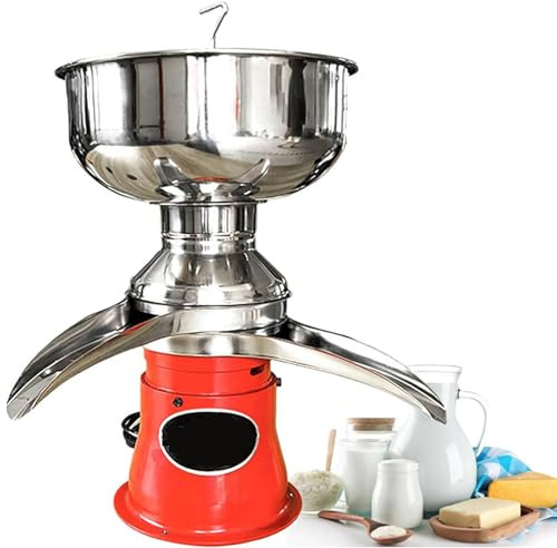 Electric Milk Separator, Adjustable Speed Skimmer, 5L Capacity, 304 Stainless Steel, Ideal for Dairy Processing and Dessert Shops