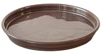 yixinzi-2024 Sottovaso per Piante Sottovaso Rotondo for Fiori, sottovaso in Resina for Interni ed Esterni, Marrone(Piccolo)