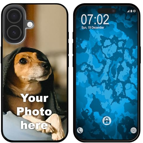 PhoneNatic personalisierte Handyhülle für iPhone 17 Custom Case Schwarz zum selbst gestalten mit eigenem Foto Bild Text individuell