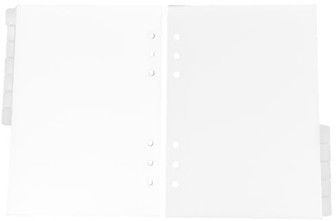Holibanna Divisores de Índice Translúcidos para Carpeta de 6 Anillas 12 Páginas A5 de PP Pestañas Plásticas Reutilizables para Organización y Planificación Práctica