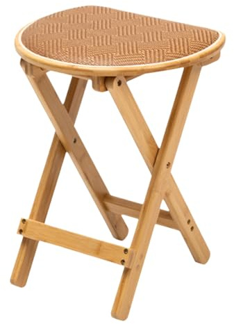 Sgabello compatto pieghevole con schienale alto con poggiapiedi, salvaspazio, sgabello da bar per cucina, casa, feste ed eventi familiari, facile da riporre, design portatile