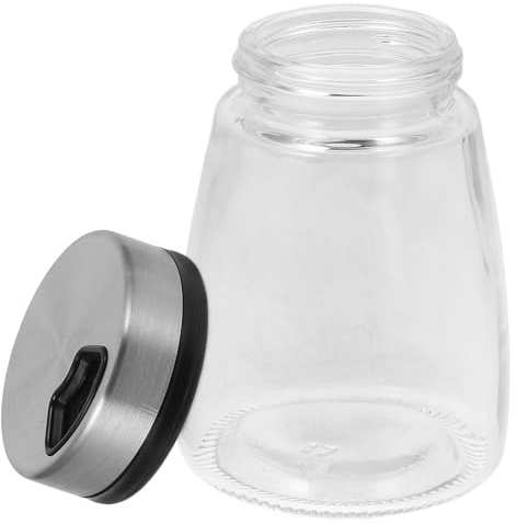 ELAYARD Distributeur D'assaisonnement en Verre Borosilicate Solide, Saupoudreuse à Épices Hermétique 200 Ml, Récipient Polyvalent pour Sel, Poivre et Sucre, Accessoire la Cuisine Pratique