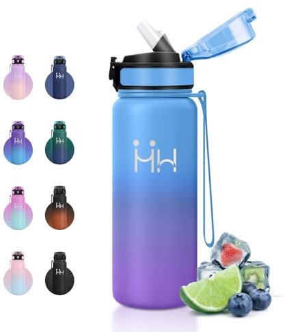 JAPORIA Borraccia Termica 750ml, Borraccia con Cannuccia, Acciaio Inox senza BPA, Bottiglia Acqua a Prova di Perdite, senza BPA, Borracce Termiche per Scuola, Gimnasio, Sport, Campeggio, Ciclismo