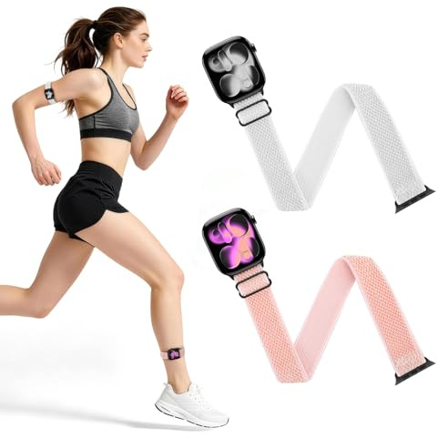 WNIPH Elastic Arm/Ankle/Bicep Straps Compatible with Apple Watch Strap 38mm 40mm 41mm 42mm (Series 11 10) for Women Men,Band Replacement Strap for iWatch Series 11 10 9 8 7 6 5 4 3 SE 3 2 1