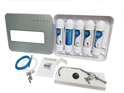 Depurtek | H09UF | Sistema de Ultrafiltración y depuración de 5 Etapas | Fácil Instalación | Sin Desperdicio de Agua, Blanco | Filtro Agua Grifo y accesorios incluidos