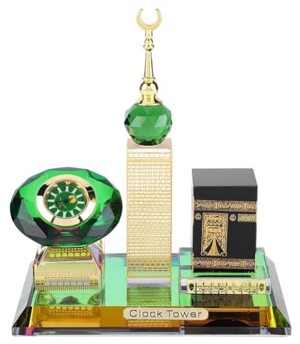 Muslimisches Handwerksmodell Muslimische Kaaba Glockenturm Modell Islamische Tischuhr Islamische Architektur Kunsthandwerk Souvenirs Home Desktop Decor