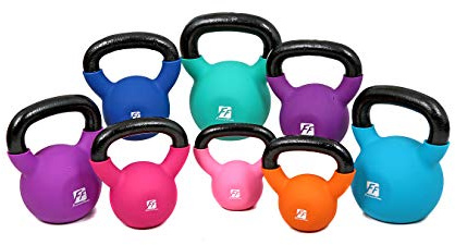 FunctionalFitness Kettlebells aus Neopren, weiche Neopren, mit Neoprenbeschichtung, erhältlich in 4 kg bis 20 kg, 8 kg