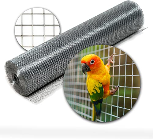 KrapTrap Volierendraht Edelstahlgitter V2A I 12mm x 12mm, 1m x 25m I rostfreies Drahtgitter I keine Vergiftungsgefahr für Vögel Hasen Meerschweinchen