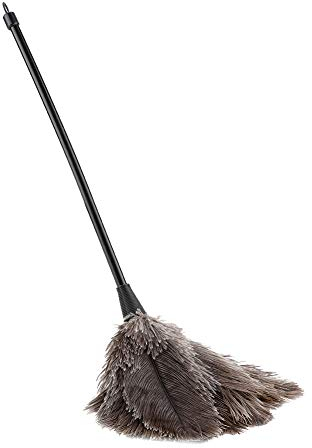 Easy dust removal mini hand washable reusable ostrich feather duster clean books keyboard office homecleaning supplies