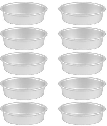 Jevina Lot de 10 mini œufs ovales en alliage d'aluminium pour fromage, gâteau, pain, , pudding gelée
