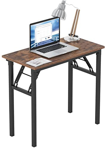 Need Schreibtisch Klapptisch Kleiner Computertisch aus Holzwerkstoffen PC Tisch Bürotisch Arbeitstisch Esstisch für Zuhause, Büro, Picknick, Garten 80 * 40 cm,Vintage