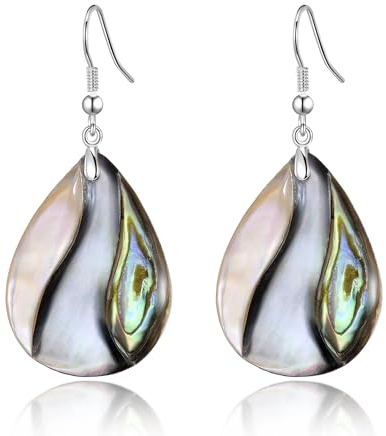 Philip Jones Abalone Shell Pear Drop Earrings