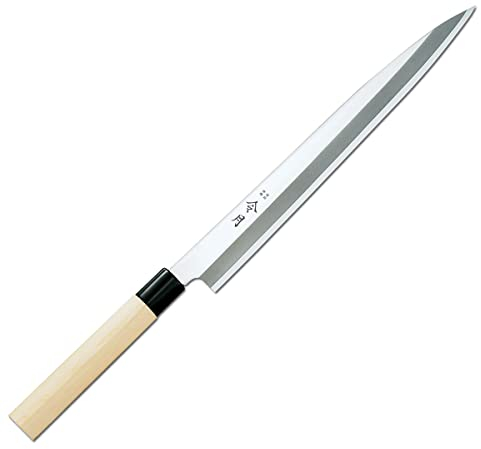 Japanisches Yanagiba Reigetsu Sashimi Sushi Messer Japanische Fischkochmesser Filetiermesser Küchenmesser aus Edelstahl Molybdän Vanadium (30 cm)