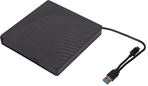 Dpofirs Unidad de DVD Externa USB 3.0, Reproductor de DVD Portátil de 5 Gbps para Computadora Portátil, Caja de Unidad de CD para Unidad de DVD RW SATa de 12,7 Mm Y 9,5 Mm