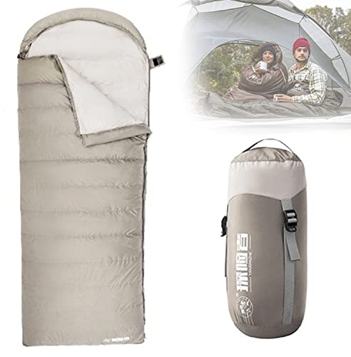 UIBAO Schlafsack 4 Jahreszeiten Winter Mumienschlafsack Wasserdicht Schlafsack Kleines Packmaß & Ultraleicht 300g/600g Warm und Koppelbar,für Reise Zelten Outdoor Camping oder Indoor,300gDownFilling