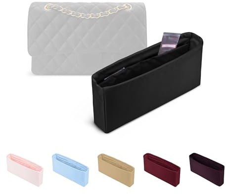 Geldbörsen-Organizer-Einsatz, seidig-weiches, leichtes Design, mehrere Taschen, hält die Tasche organisiert und schützt den Innenraum, passend für Chanel Classic Flap Small, ideal für Reisen und den